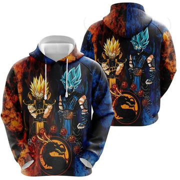 Songoku Sub Zero Vegeta Scorpion Dragon Ball Mortal Kombat 3d Hoodie Zip Hoodie Moonbestprint