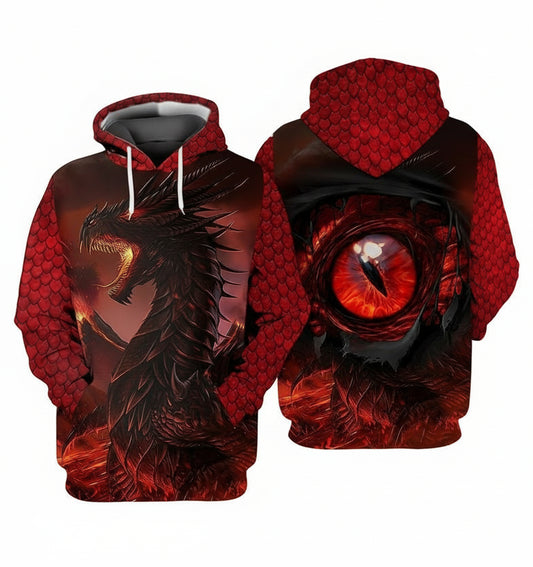 Red Eyes Black Dragon For Men And Women 3d Hoodie Zip Hoodie Moonbestprint