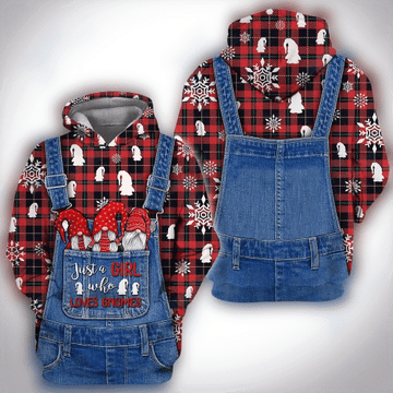 Just A Girl Who Loves Gnomes Christmas Hoodie Zip Hoodie Moonbestprint