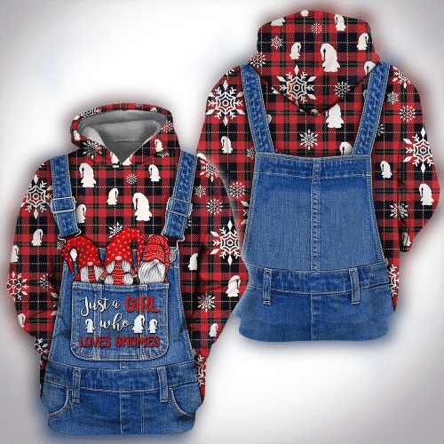 Just A Girl Who Loves Gnomes Christmas Hoodie Zip Hoodie Moonbestprint