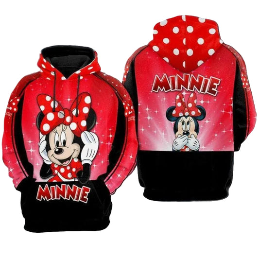 Unisex Hoodie All Over Print Disney Gift Minnie Mouse Bling Us Unisex Size Hoodie Moonbestprint