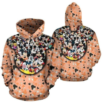 Mickey Mouse Disney, Mickey Mouse Logo, Mickey Mouse Face Disney Aop Hoodie Moonbestprint