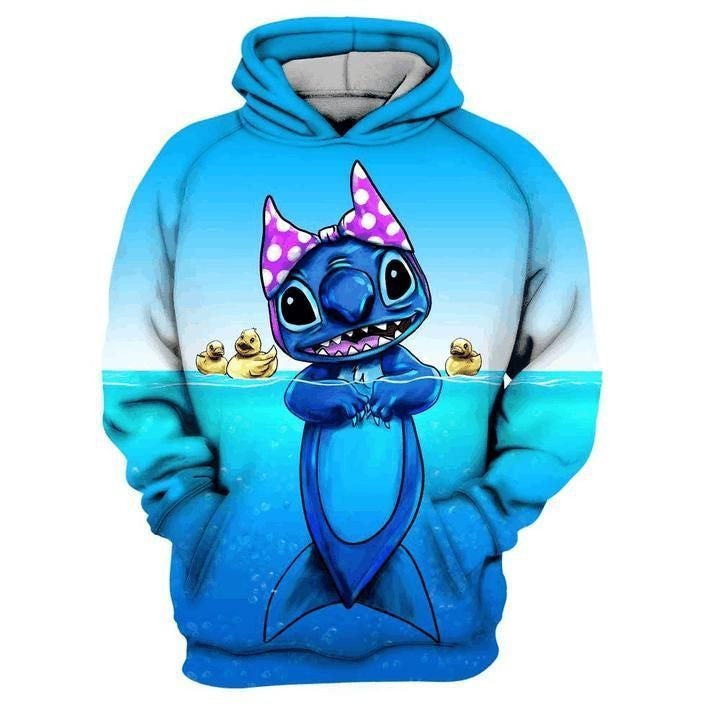 Lilo And Stitch The Little Mermaid 3d Hoodie Zip Hoodie 1115 Moonbestprint