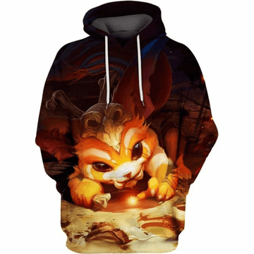 Gnar League Of Legends Over Print 3d Hoodie Zip Hoodie Moonbestprint