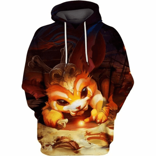 Gnar League Of Legends Over Print 3d Hoodie Zip Hoodie Moonbestprint