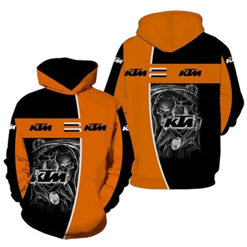 Death Skull Ktm Racing Full 3d Hoodie Moonbestprint