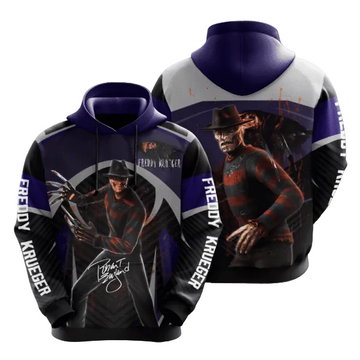 Freddy Krueger And A Nightmare On Elm Street Design Gift For Fan Custom 3d Hoodie All Over Printed Hoodie Moonbestprint