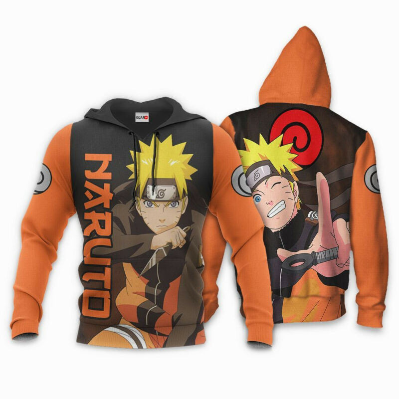 Naruto Hoodie Custom Symbol And Characters Naruto Anime Shirts Moonbestprint