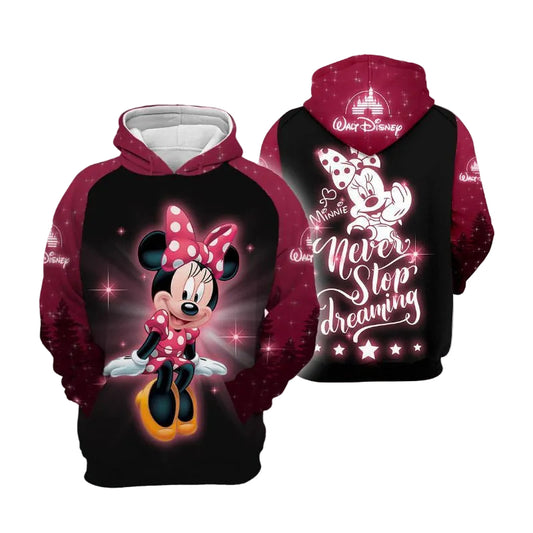 Cartoon Character Dreaming Minnie Hoodie All Over Printed 3d Unisex Men Women Moonbestprint