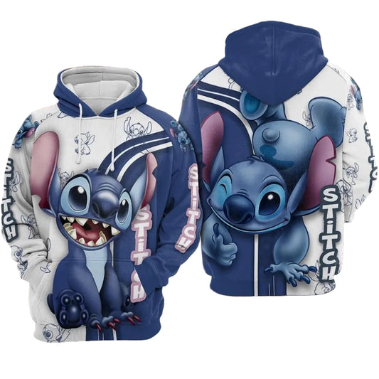 Cartoon Lilo And Stitch Over Print 3d Hoodie Zip Hoodie 1137 Moonbestprint