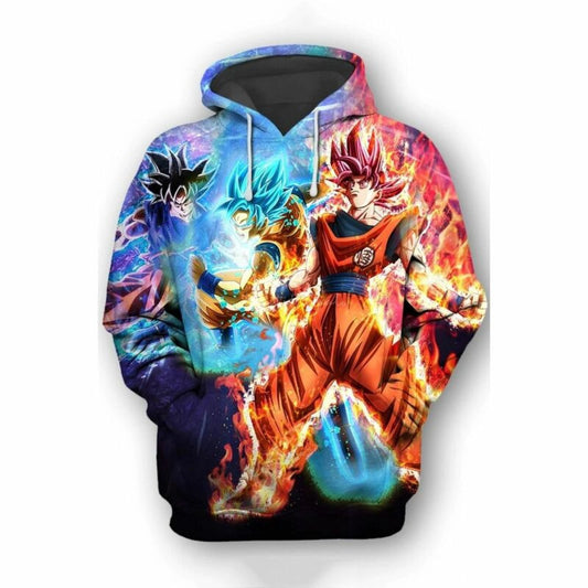 Goku Cartoon Dragon Ball Anime Manga 16 Over Print 3d Hoodie Zip Hoodie Moonbestprint