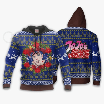 Jonathan Joestar Ugly Christmas Jojo's Bizarre Adventure Anime Manga For Men And Women 3d Hoodie Zip Hoodie Moonbestprint