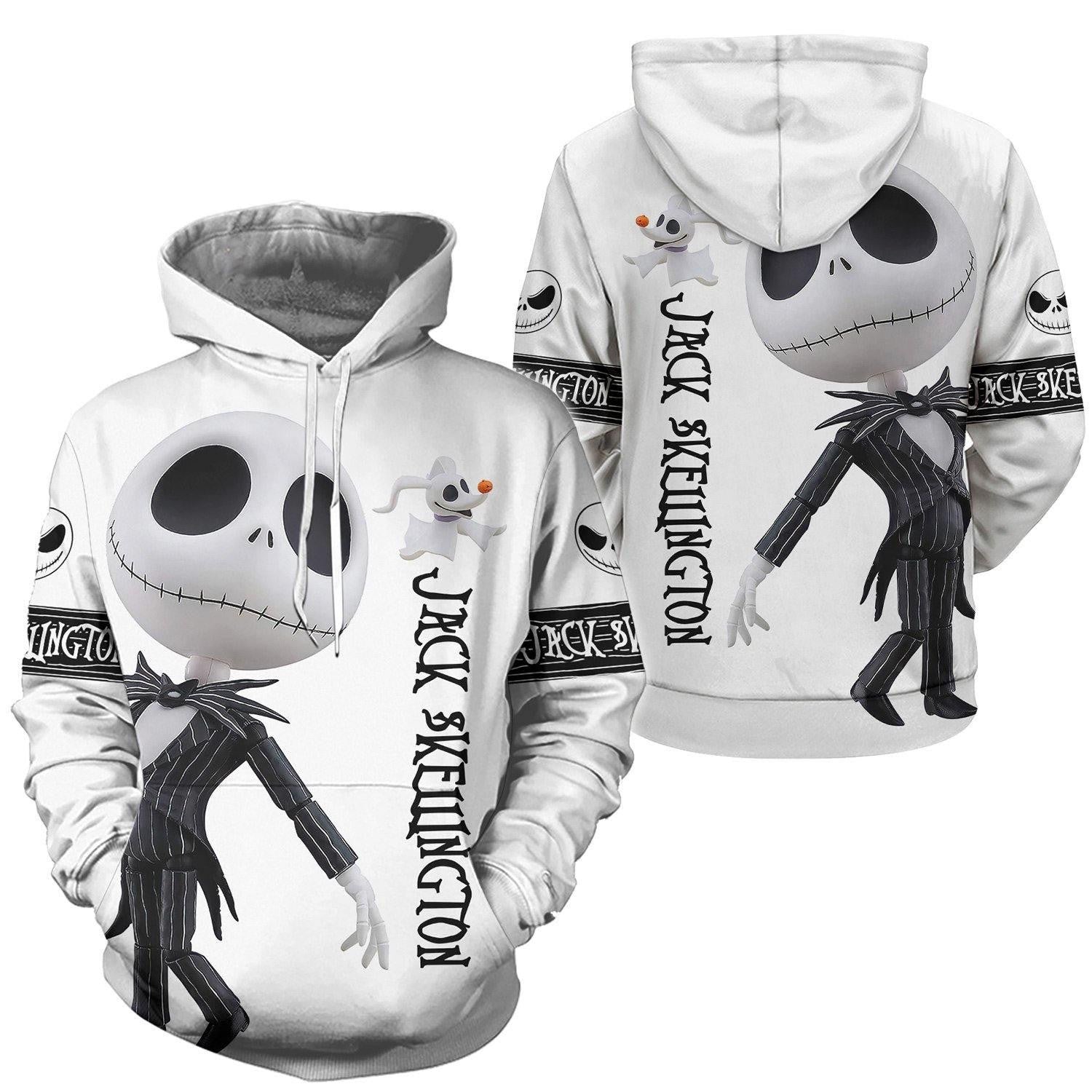 Scary Night Jack Skellington Hoodie And Zip Hoodie, Gift For Fan 3d All Over Print Shirt Hoodie Moonbestprint