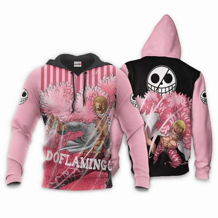 Donquixote Doflamingo One Piece Anime Manga For Men And Women 3d Hoodie Zip Hoodie Moonbestprint