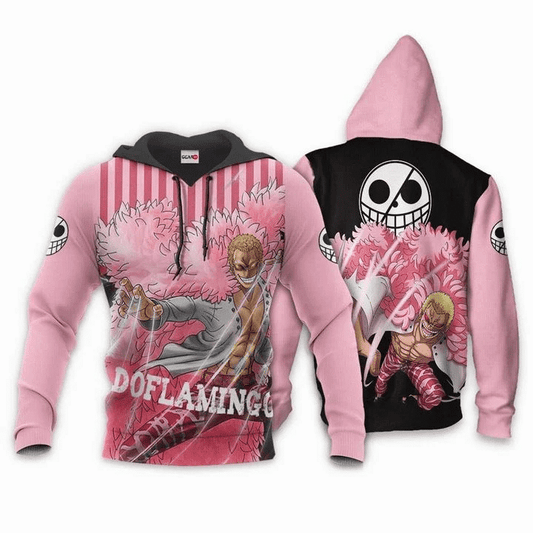 Donquixote Doflamingo One Piece Anime Manga For Men And Women 3d Hoodie Zip Hoodie Moonbestprint