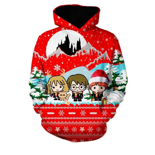 Harry Potter Hermione Granger Ron Weasley Christmas Over Print 3d Hoodie Zip Hoodie Moonbestprint