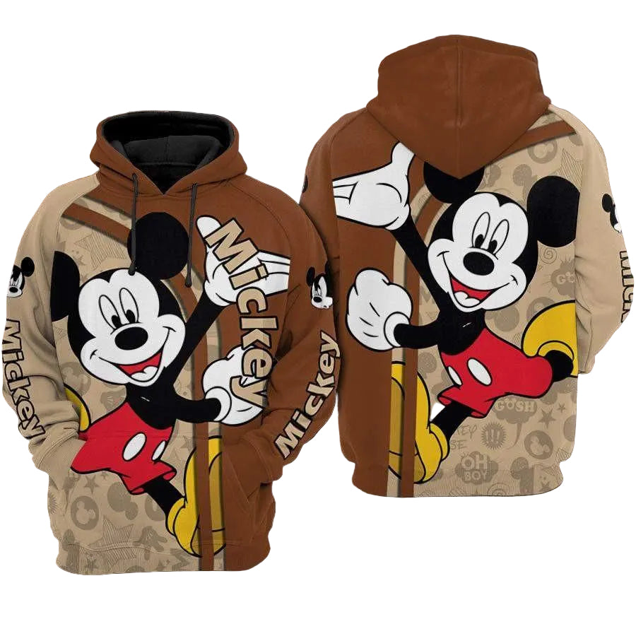 Disney Mickey Mouse, Funny Mickey Ver126 Aop Hoodie, Zip Hoodie Moonbestprint