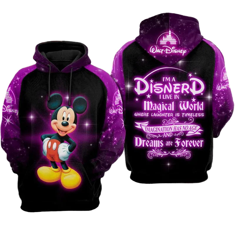 Mickey I Am A Disnerd Over Print 3d Hoodie Zip Hoodie 634 Moonbestprint