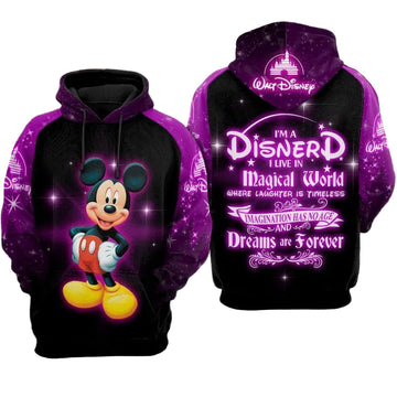 Mickey I Am A Disnerd Over Print 3d Hoodie Zip Hoodie 634 Moonbestprint