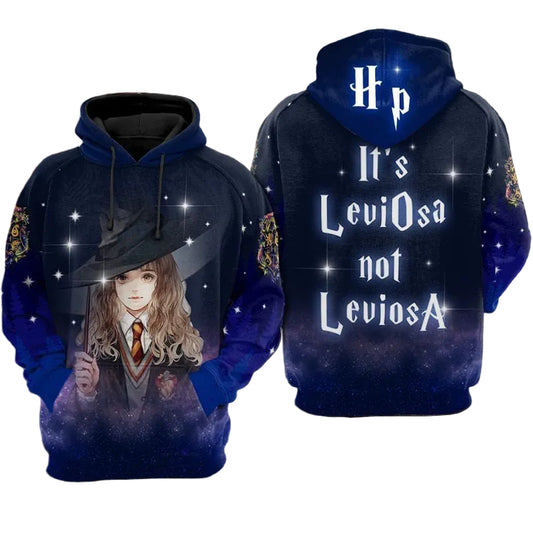 Hermione Granger Harry Potter - It's Leviosa Not Leviosa Over Print 3d Hoodie Zip Hoodie Moonbestprint
