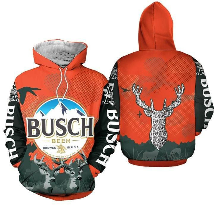 Busch Beer And Deer Head For Fans 3d Printed Hoodie 3d Hoodie Sweater Tshirt T-shirt Moonbestprint