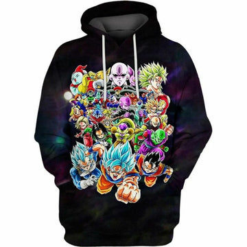 Dragon Ball Over Print 3d Hoodie Zip Hoodie Moonbestprint