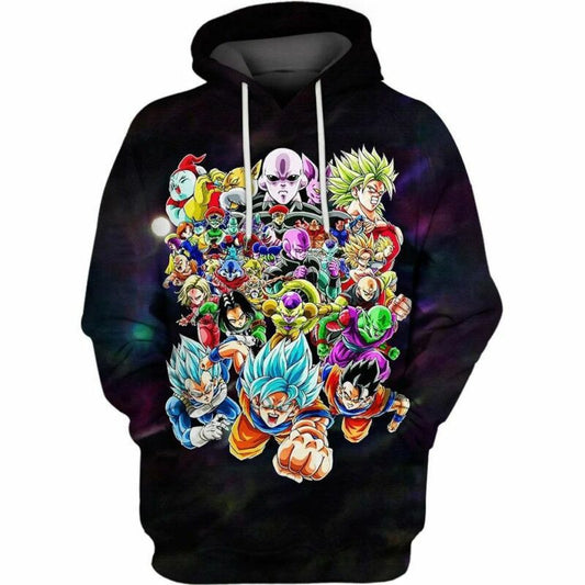 Dragon Ball Over Print 3d Hoodie Zip Hoodie Moonbestprint