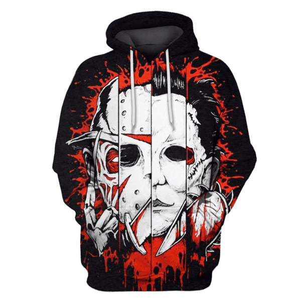 Horror Shirt Horror Killers Freddy Krueger Michael Myers Hoodie Zip Hoodie Moonbestprint