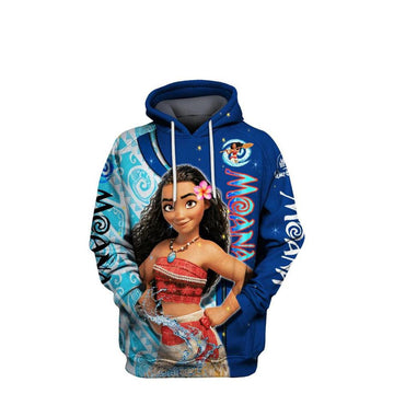 Cool Moana Disney, Little Girl Moana Disney All Over Print Hoodie Moonbestprint