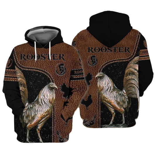 Rooster For Men And Women 3d Hoodie Zip Hoodie Moonbestprint