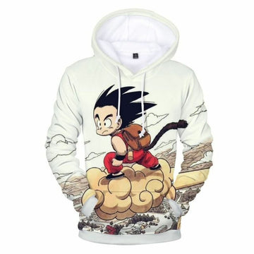 Songoku Cartoon Dragon Ball Anime Manga Dark Gray Over Print 3d Hoodie Zip Hoodie Moonbestprint