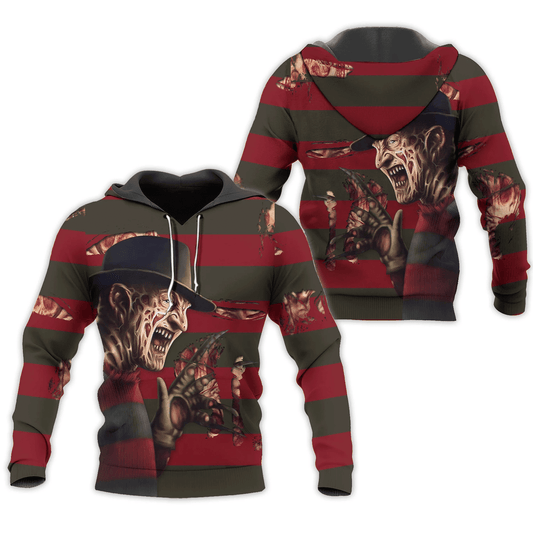 Halloween Horror Movie Characters Freddy Krueger 3d Hoodie Zip Hoodie Moonbestprint