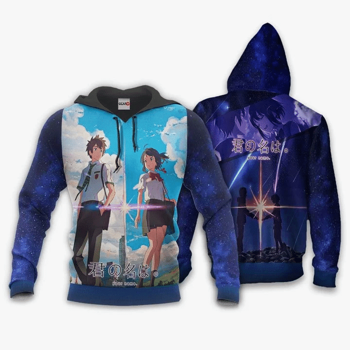 Tachibana Taki And Miyamizu Mitsuha Anime Manga Your Name Kimi No Na Wa For Men And Women 3d Hoodie Zip Hoodie Moonbestprint