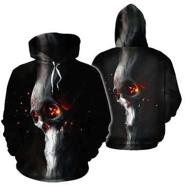 Ghost Rider Skull Over Print 3d Hoodie Zip Hoodie Moonbestprint