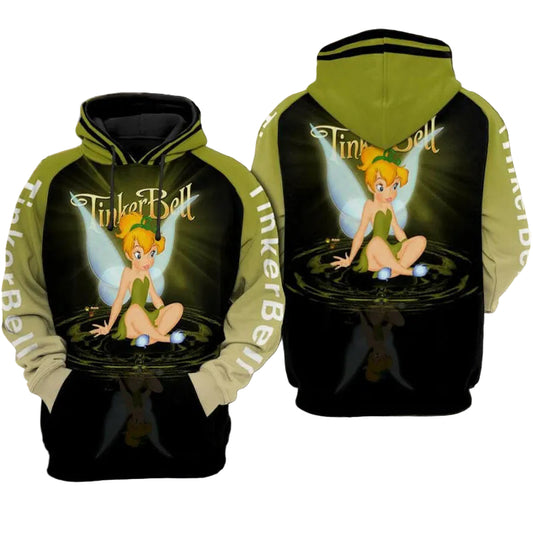 Tinker Bell Movies Disney Over Print 3d Hoodie Zip Hoodie Moonbestprint