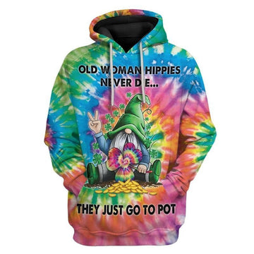 St Patrick's Day Old Woman Never Die Over Print 3d Hoodie Zip Hoodie Moonbestprint