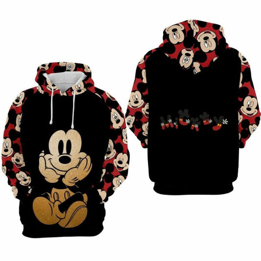 Mickey Mouse 2 Over Print 3d Hoodie Zip Hoodie Moonbestprint