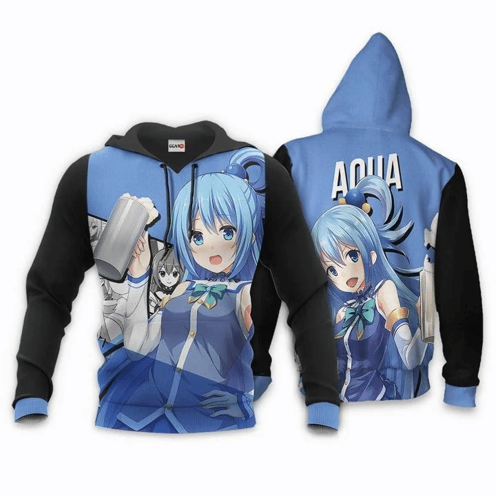 Aqua Anime Manga Konosuba God?s Blessing On This Wonderful World For Men And Women 3d Hoodie Zip Hoodie Moonbestprint