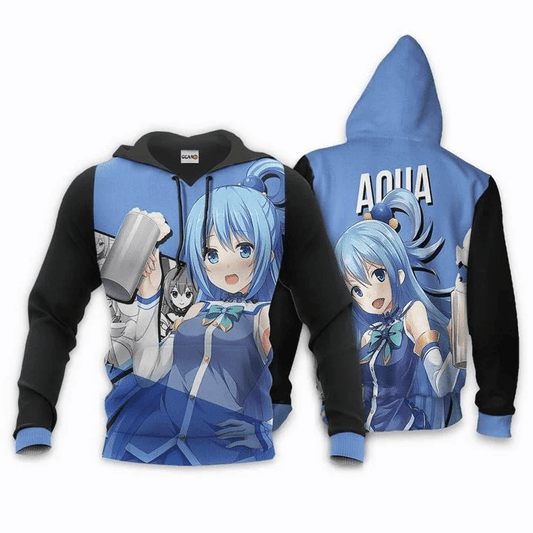 Aqua Anime Manga Konosuba God?s Blessing On This Wonderful World For Men And Women 3d Hoodie Zip Hoodie Moonbestprint