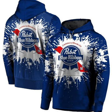 Pabst Blue Ribbon Fan Gift, Pabst Blue Ribbon Aop Hoodie Moonbestprint