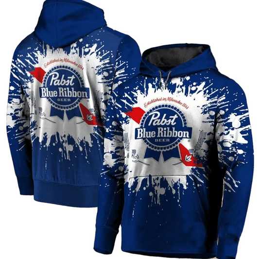 Pabst Blue Ribbon Fan Gift, Pabst Blue Ribbon Aop Hoodie Moonbestprint