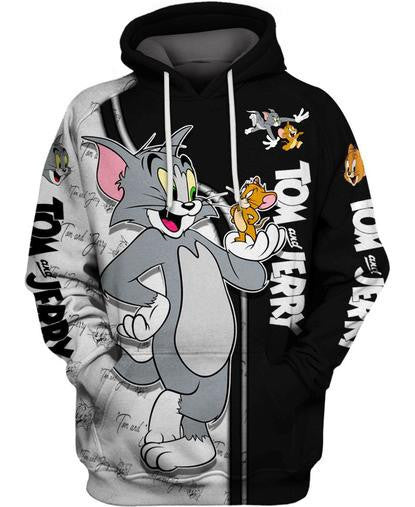 Tom And Jerry Hoodie 3d Hoodie Zipper Hoodie Moonbestprint