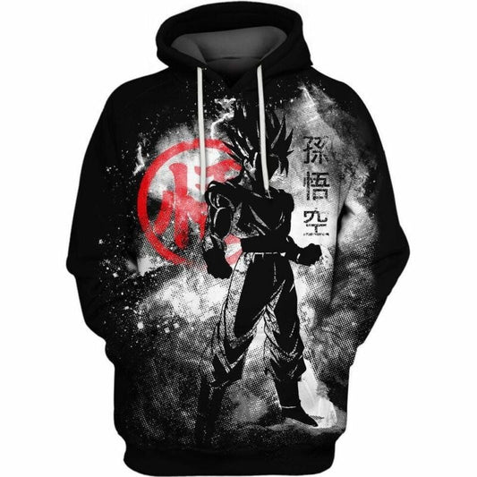 Goku Saiyan Space Dragon Ball Over Print 3d Hoodie Zip Hoodie Moonbestprint