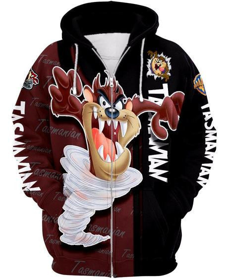 Tasmanian Devil Zip-up Hoodie Moonbestprint