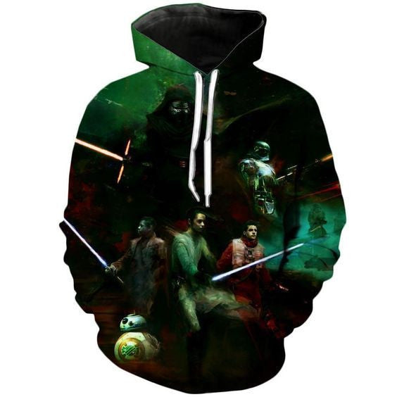 Sabers At The Ready Star Wars A1632 3d Pullover Printed Over Unisex Hoodie Moonbestprint