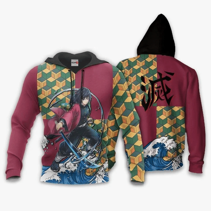 Giyu Tomioka Anime Manga Demon Slayer Kimetsu No Yaiba For Men And Women 3d Hoodie Zip Hoodie Moonbestprint