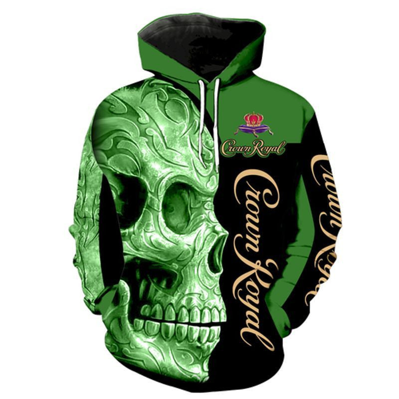 Crown Royal Skull All Over Printed Custom 2 3d Hoodie Moonbestprint