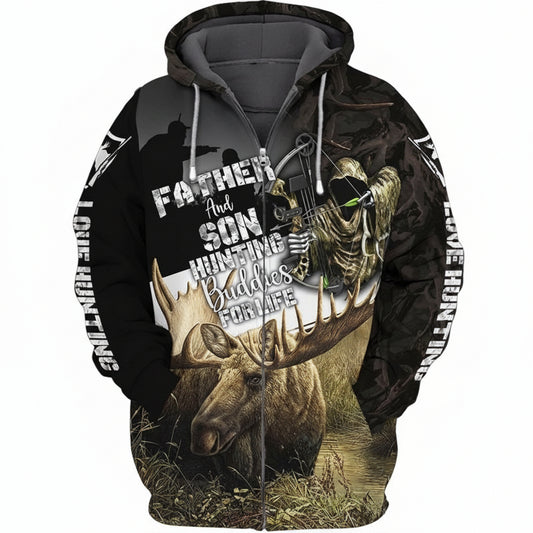 Father's Day Father And Son Hunting Buddies For Life Love Hunting 2 For Men And Women 3d Hoodie Zip Hoodie Moonbestprint