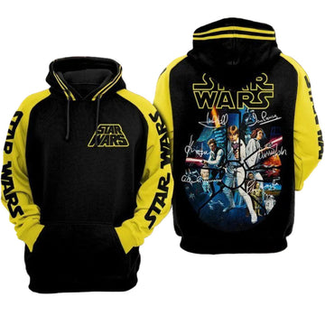 Star Wars Signature Over Print 3d Hoodie Zip Hoodie Moonbestprint