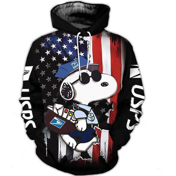 Snoopy Mailman Over Print 3d Hoodie Zip Hoodie Moonbestprint